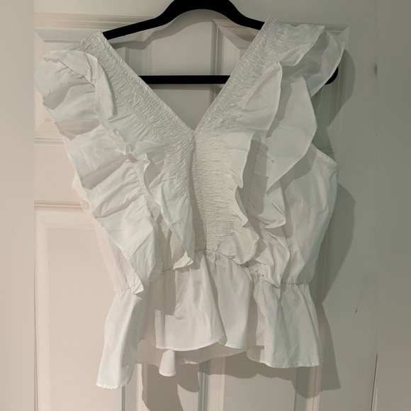 White Ruffled Tank - Picture 4 of 5